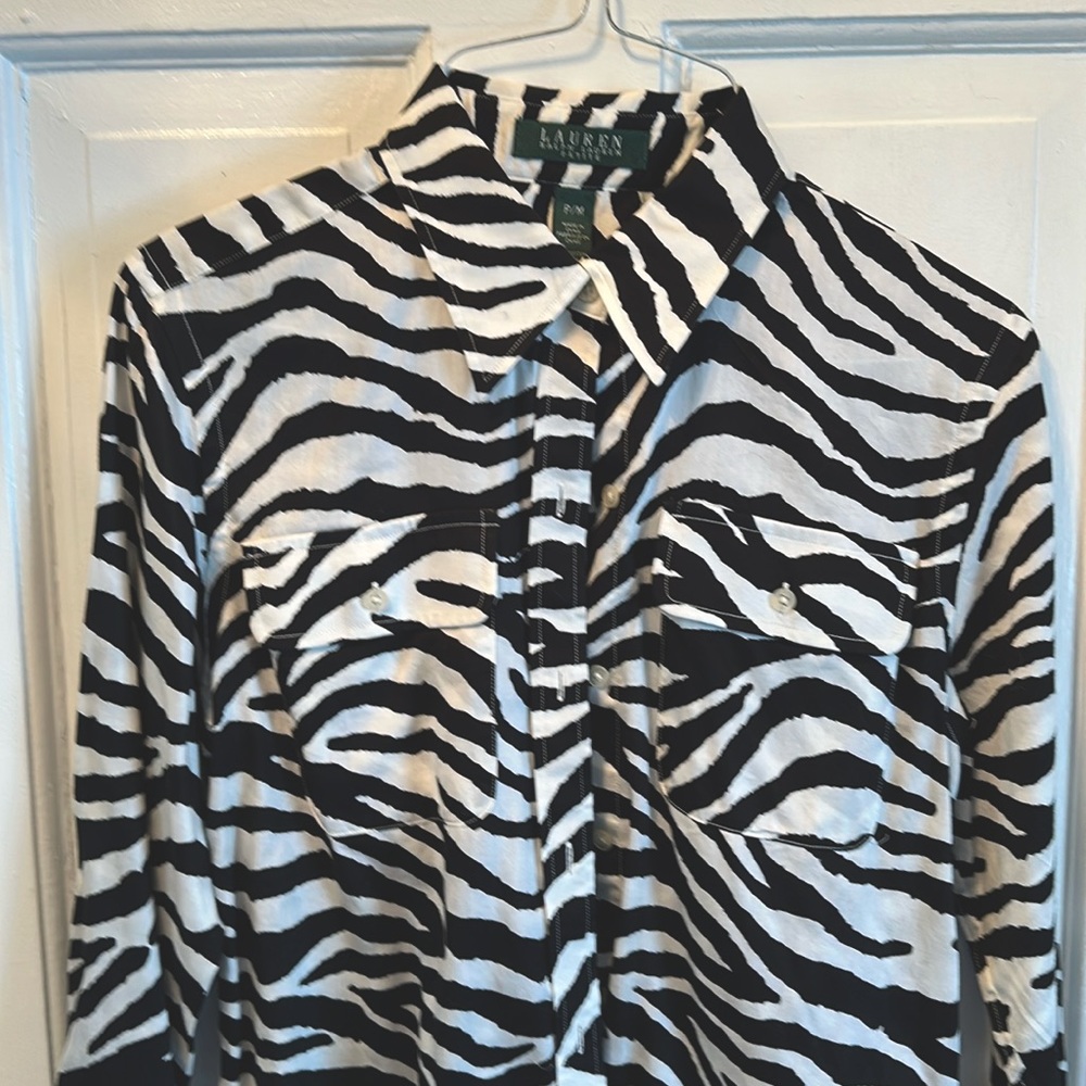 Ralph Lauren Zebra Print Button Down